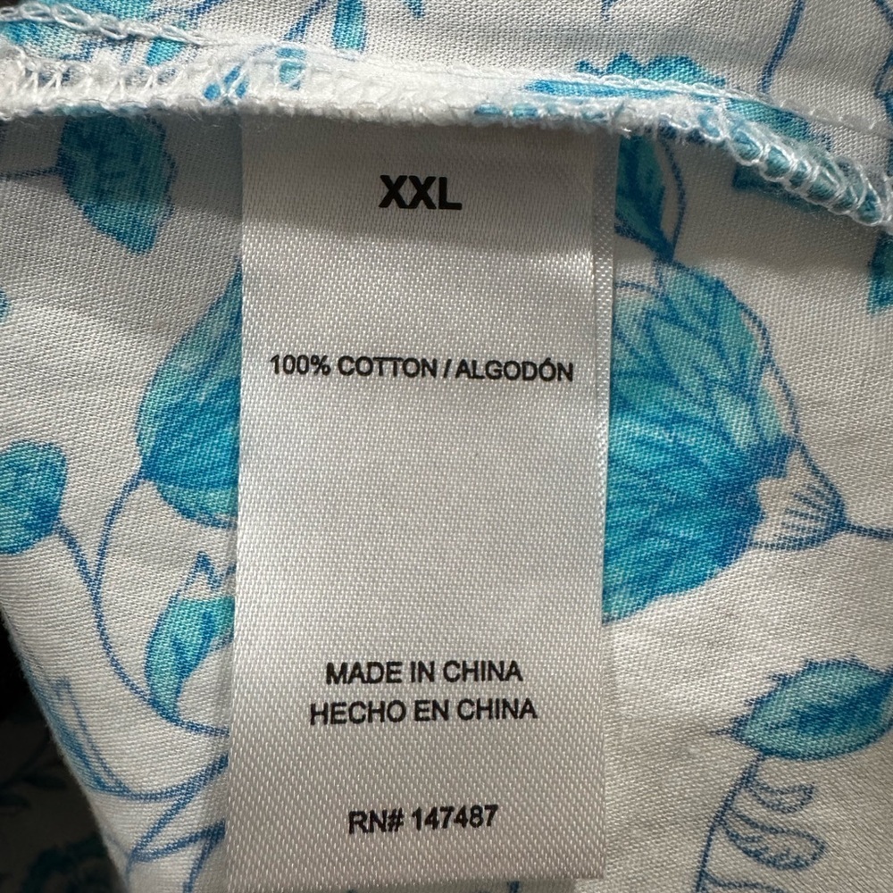 Draper James Blue and White Floral Blouse - Picture 5 of 6